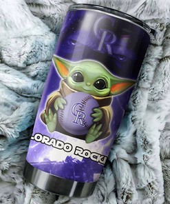 Colorado Rockies Baby Yoda MLB Tumbler with Personalized Design and Logo for Any Fan