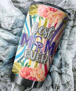 Colorado Rockies Blooming Design Best Mom Ever Flower MLB Tumbler with a Unique and MLB Design