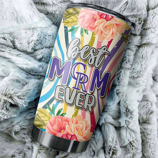 Colorado Rockies Blooming Design Best Mom Ever Flower MLB Tumbler with a Unique and MLB Design