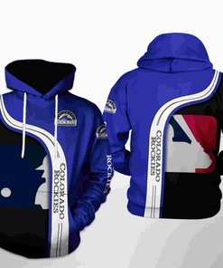 Colorado Rockies MLB All Over Print Zip Up Hoodie Men - Men's Fashion