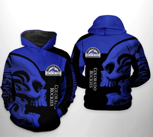 Colorado Rockies MLB Stylish All-Over Print Zip-Up Hoodie