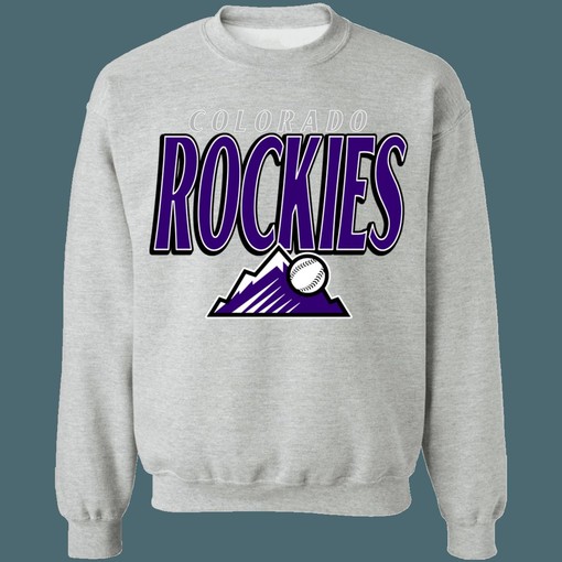 Colorado Rockies Retro MLB Crewneck Sweatshirt Hoodie - Great for Baseball Season - Image 2