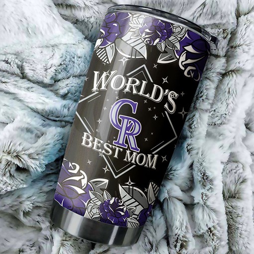 Colorado Rockies World's Best Mom Edition Personalized Tumbler - Sports Tumbler 20oz