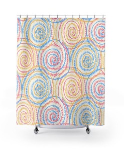 Colorful Abstract Art Shower Curtain for Dorms and Vibrant Bathrooms