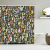 Colorful Alphabets Kids Bathroom Shower Curtain, Fun Home Bath Decor Accessories
