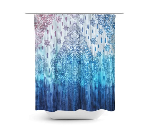 Colorful Bohemian Tie Dye Shower Curtain / Vibrant Tie Dye Bath Curtain / Eclectic Bathroom Decor - Image 2