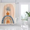 Colorful Bohemian Vase Palm Leaves Boho Rainbow Shower Curtain