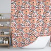 Colorful Boho Botanical Shower Curtain / Floral Bath Print / Bathroom Accessories / Modern Bath Design