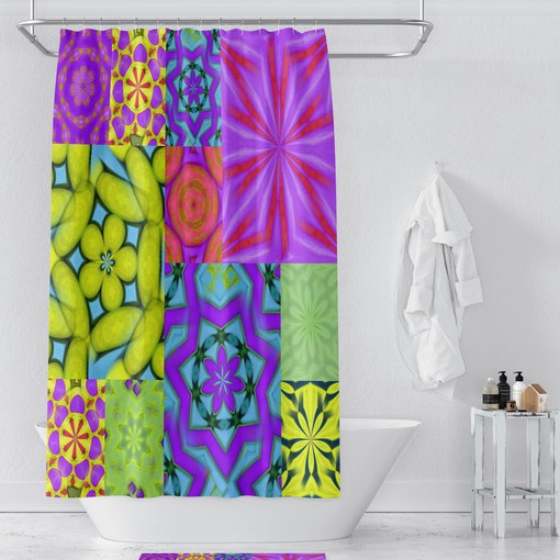 Colorful Boho Shower Curtain Set for Vibrant Bathroom Decor - Image 2