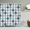 Colorful Circle Line Shower Curtain with Unique Design
