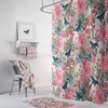 Colorful Floral Butterfly Shower Curtain Set - Vibrant Bath Set with Optional Bathroom Accessories