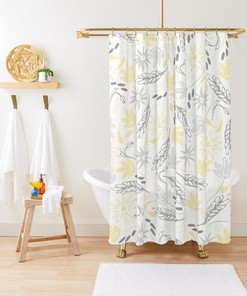 Colorful Floral Shower Curtain - Nature-Inspired Boho Bathroom Decor with Eco-Friendly Material