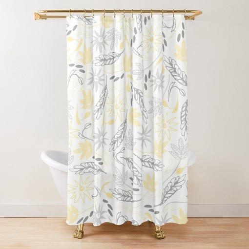 Colorful Floral Shower Curtain - Nature-Inspired Boho Bathroom Decor with Eco-Friendly Material - Image 4