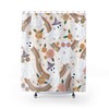 Colorful Hippie Rainbow Shower Curtain, Luxury Bathroom Decor, Peace Love Freedom Design