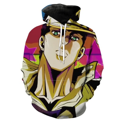 Colorful Jotaro 3D Hoodie - Men's 3D Graphic Hoodies