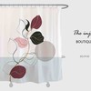 Colorful Leaves Abstract Shower Curtain - Purple Plant Waterproof Bath Decor and Custom Sizes Available