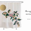 Colorful Leaves and Moon Disney Unique Shower Curtain, Simple Potted Plants Waterproof Curtain for a Nature Feel