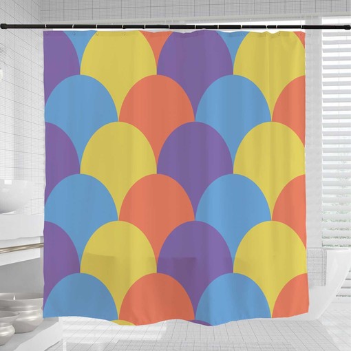 Colorful Mermaid Shower Curtain with Custom Sizes and Hooks | shower curtains colorful - Image 3