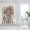 Colorful Palm Leaves Design Boho Rainbow Shower Curtain