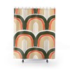 Colorful Rainbow Mid Century Modern Retro Shower Curtain for a Colorful and Fun Bathroom