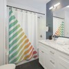 Colorful Retro Abstract Shower Curtain | Unique Bathroom Curtain | Vintage Bathroom Shower Curtains