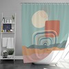 Colorful Sky Rainbow Shower Curtain | Clouds Over Landscape Print | Bathroom Decor
