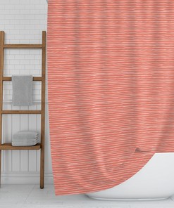 Colorful Stripes Shower Curtain with Unique Print for Beach House Bathroom Decor