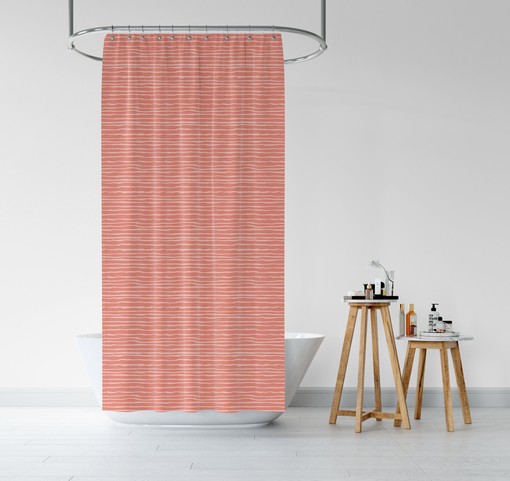 Colorful Stripes Shower Curtain with Unique Print for Beach House Bathroom Decor - Image 3