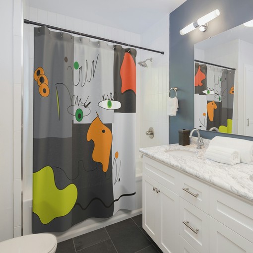 Colorful and Unique Artistic Shower Curtain for Creative Decor - Image 2