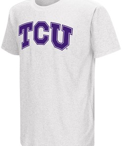Colosseum TCU Horned Frogs Youth White Graham Short Sleeve Tee - Unique NCAA Shirt for Fans and Students