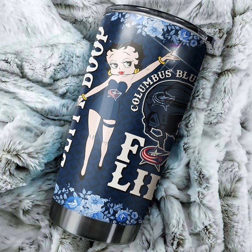 Columbus Blue Jackets NHL Tumbler Betty Boop NHL Tumbler Design for Fans, Perfect for Any Occasion with Tumbler Ideas