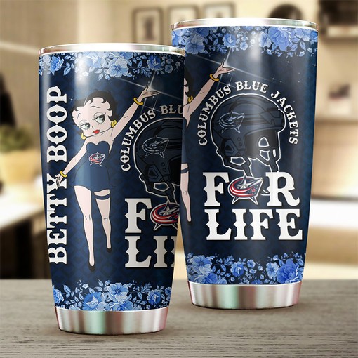 Columbus Blue Jackets NHL Tumbler Betty Boop NHL Tumbler Design for Fans, Perfect for Any Occasion with Tumbler Ideas - Image 2