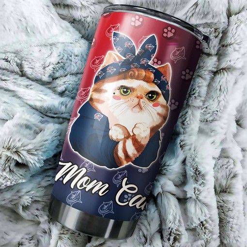 Columbus Blue Jackets NHL Tumbler for Cat Moms Everywhere