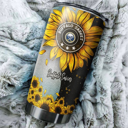 Columbus Blue Jackets NHL Tumbler with Sunflower Design - Perfect for Fans