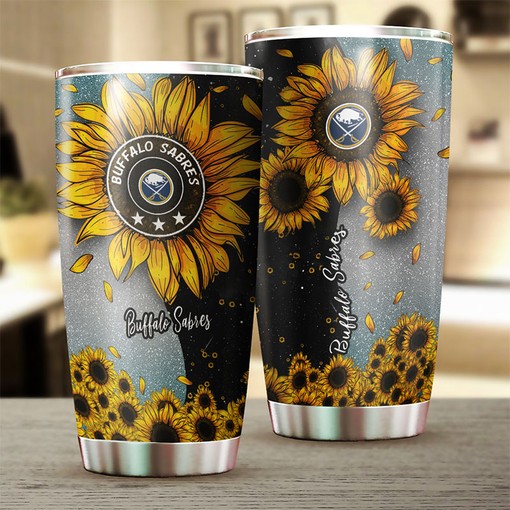 Columbus Blue Jackets NHL Tumbler with Sunflower Design - Perfect for Fans - Image 2