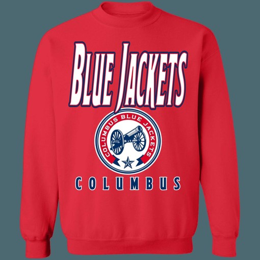 Columbus Blue Jackets Retro NHL Cannon Sweatshirt Hoodie T-Shirt Perfect for Hockey Lovers