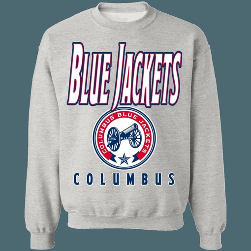 Columbus Blue Jackets Retro NHL Cannon Sweatshirt Hoodie T-Shirt Perfect for Hockey Lovers - Image 4
