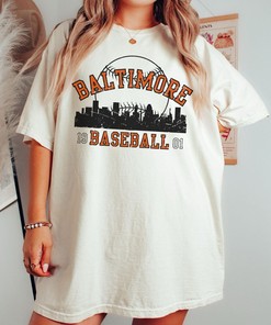 Comfort Colors Baltimore Baseball Tee Unisex Tee in Vintage Style