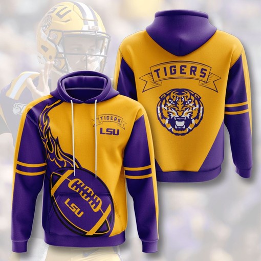Comfortable and Stylish Lsu Tigers All Over Print Hoodie