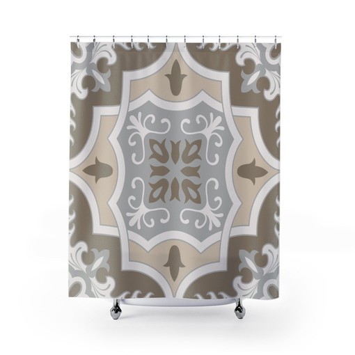Contemporary 71 x 71 inch Shower Curtain - Sleek College Dorm Decor