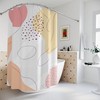 Contemporary Art Peaceful and Neutral Warm Earth Colors Boho Abstract Pattern Shower Curtain