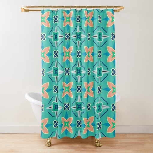 Contemporary Earth Tones Minimalist Shower Curtain in Abstract Art Design with Eco-Friendly - Image 4