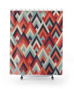 Contemporary Shower Curtains Decorative with Mid Century Modern Design
