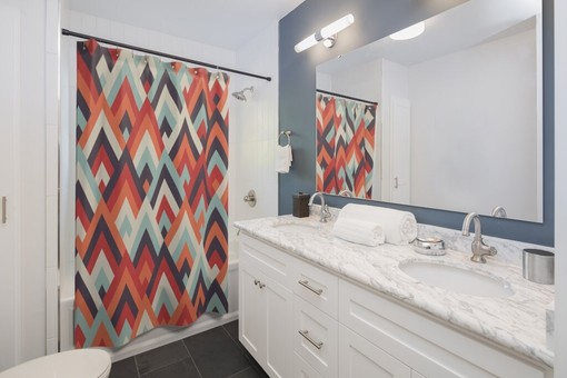 Contemporary Shower Curtains Decorative with Mid Century Modern Design - Image 2