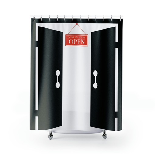 Cool Door Printed Shower Curtain - Add a Quirky Touch to Your Bath - Image 2