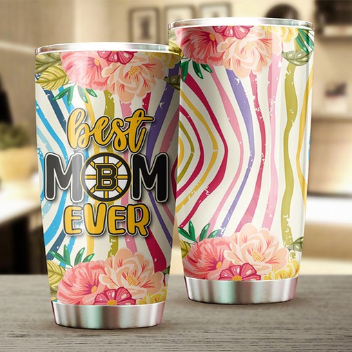 Cool Flower Boston Bruins NHL Tumbler - Best Mom Ever Personalized Drink Container - Tumbler Ideas - Image 2