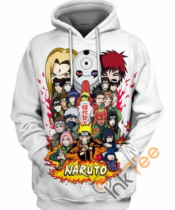 Cool Naruto Ninjas All Over Print Hoodie 3D with Vibrant Colors