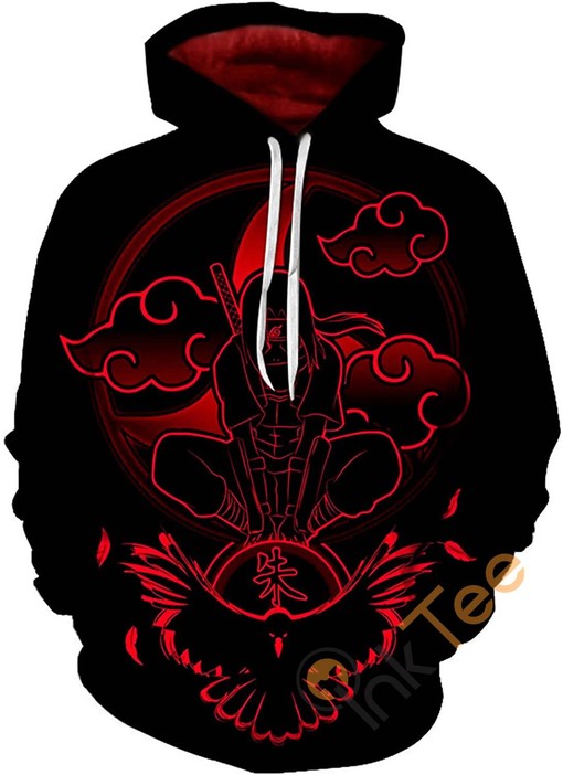 Cool Naruto Print Pullover Front Pocket Sport Hoodie All Over Print 3D with Striking Artwork