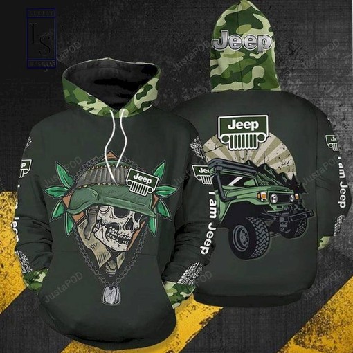 Cool Rides Jeep Skull 3D Printed All-Over Print Hoodie for Men