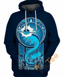 Cool Vaporeon Water Pokemon - 3D All Over Print Hoodie with Striking Design